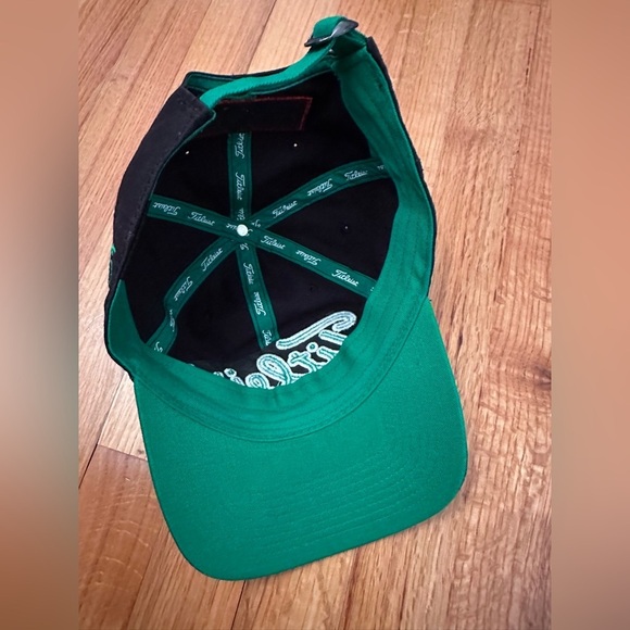 Titleist Footjoy Golf Youth Canvas Strapback Hat - Black / Green - Sz. Adj. - Picture 5 of 9